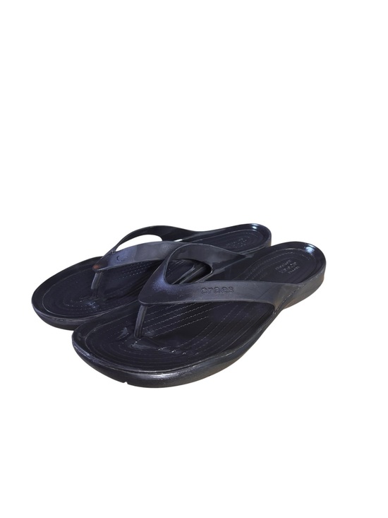 CROCS Shoes - Crocs Kadee II Flip Flops Black Lightweight Comfort Thong Sandals Sz 10